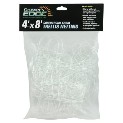 Hgc740192 01 - grower's edge commercial grade trellis netting 4 ft x 8 ft (30/cs)