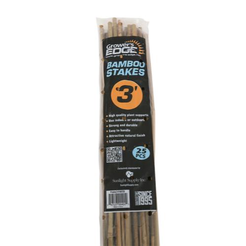 Hgc740725 01 - grower's edge natural bamboo 3 ft - 25/bag (20 bags/bundle)