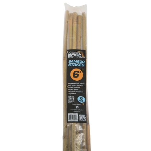 Hgc740735 01 - grower's edge natural bamboo 6 ft - 6/bag (40 bags/bundle)