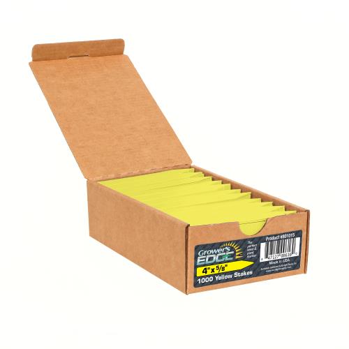 Hgc801015 01 - grower's edge plant stake labels yellow - 1000/box