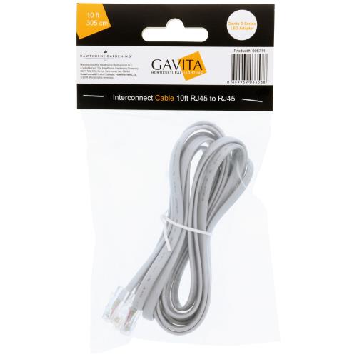 Hgc906711 01 - gavita e-series led adapter interconnect cable 10ft rj45 to rj45