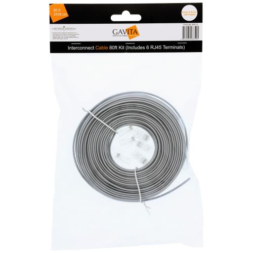 Hgc906712 01 - gavita e-series led adapter interconnect cable 80ft kit (includes 6 rj45 terminals)