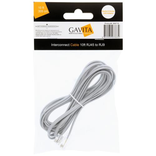 Hgc906716 01 - gavita e-series led adapter interconnect cable 10ft cable rj45 to rj9