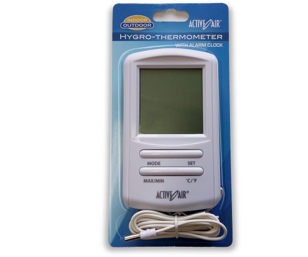 Active air indoor-outdoor thermometer w/hygrometer
