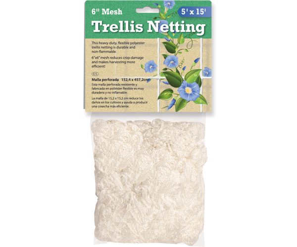 Trellis netting 6" mesh, woven, 5' x 15'