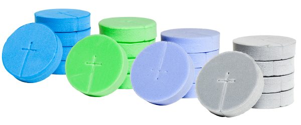 Neoprene inserts, 2", mixed colors, 4 sheets of 25 inserts