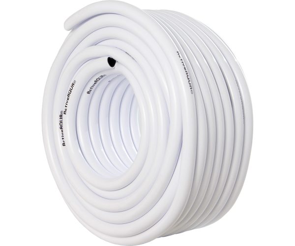 Active aqua 1/2" id white & black tubing, 100'