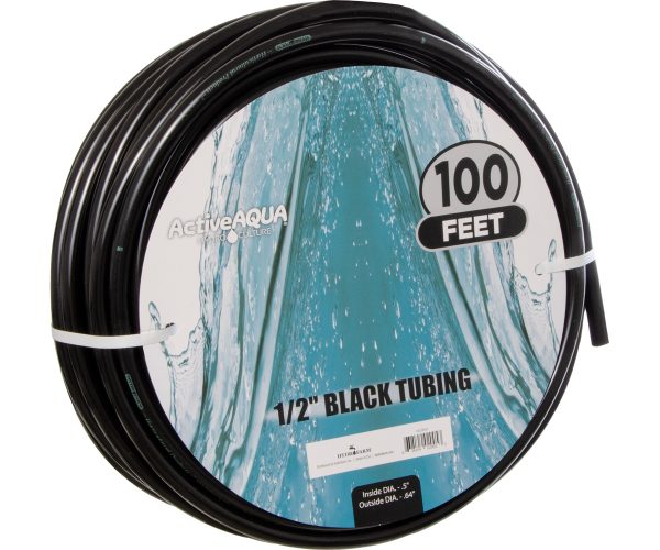 1/2" id black tubing 100'