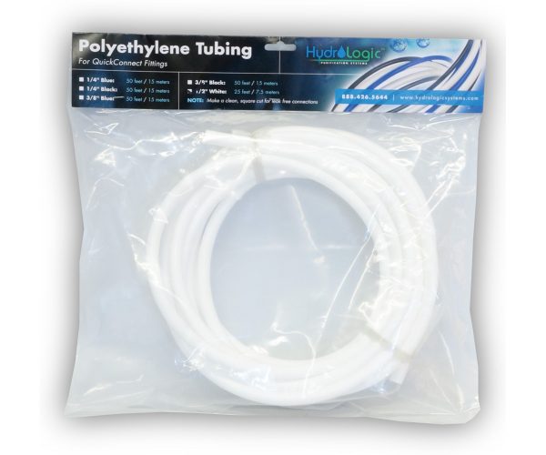 Hl25007 1 - hydrologic polyethylene tubing, 25', white, 1/2"