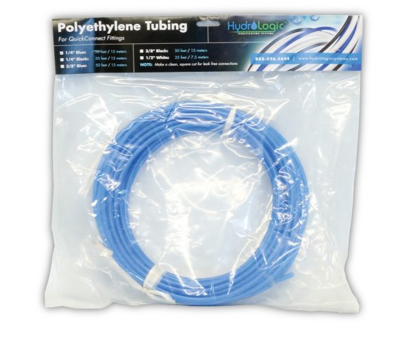 Hydrologic polyethylene tubing, 50', blue, 1/4"