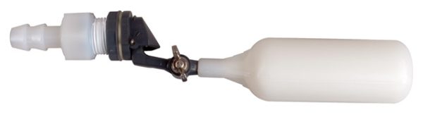 Hydrologic float valve, 1/2" barb, adjustable water level