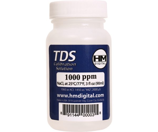 Hm digital 1000 ppm tds calibration solution, 3 oz (90 ml)