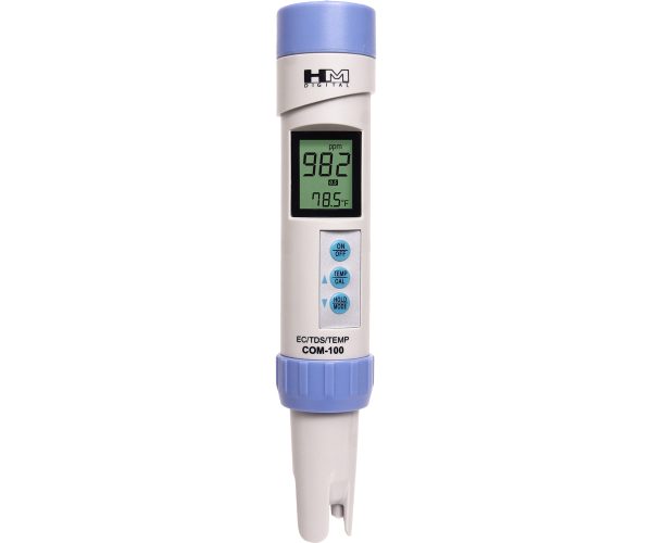 Hmdcom100 1 - hm digital com-100 waterproof ec/tds/temp combo meter