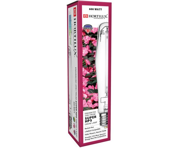 Hortilux super hps (high pressure sodium) enhanced spectrum lamp, 600w