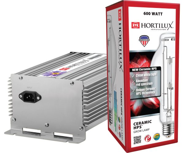 Hortilux ceramic hps lamp and ballast kit, 600w, 120/240v