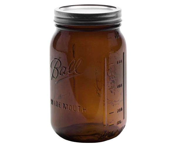 Ball jar amber ball collection elite wide mouth, 32 oz, pack of 4