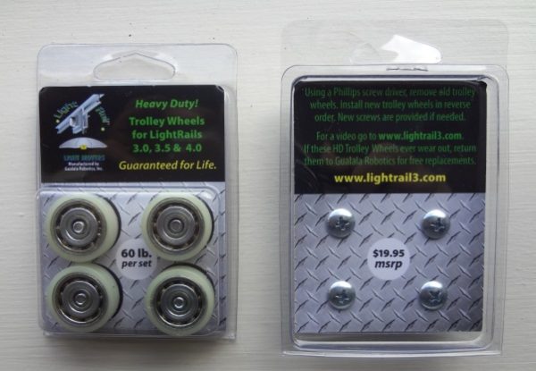 Lightrail extreme duty trolley wheel kit for lightrail 3. 0/3. 5/4. 0