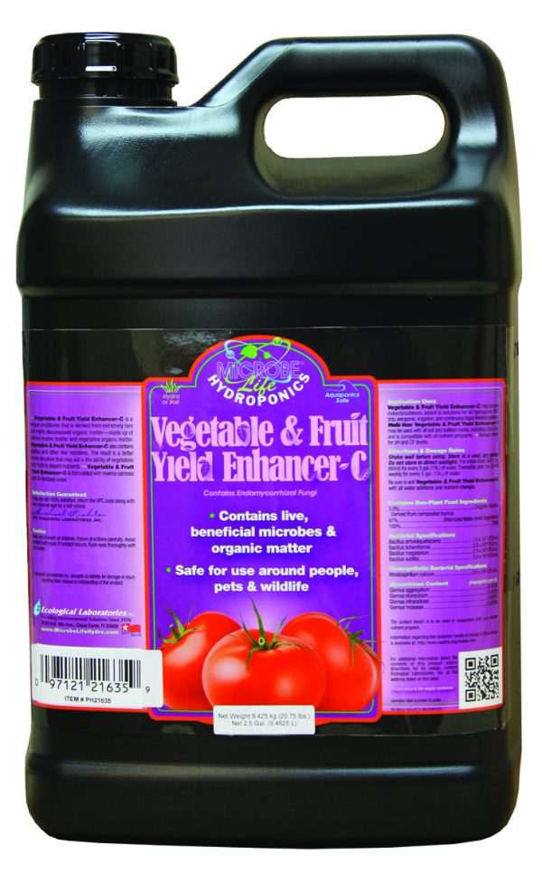 Microbe life vegetable & fruit yield enhancer-c, 2. 5 gal (ca only)