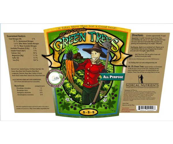 Mr. B's green trees organic all purpose, 2,000 lb super sack
