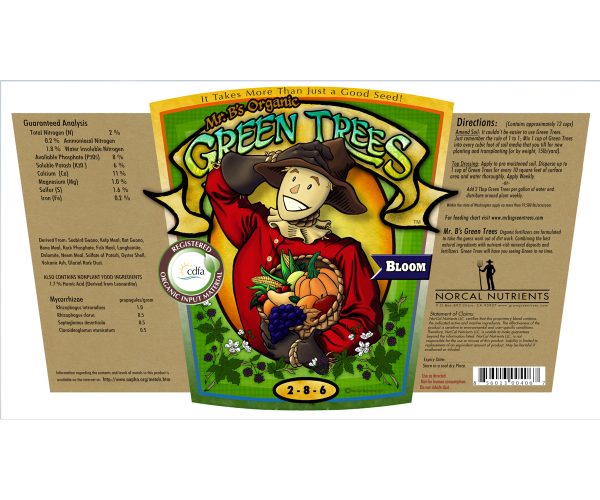 Mr. B's green trees organic bloom, 2,000 lb super sack
