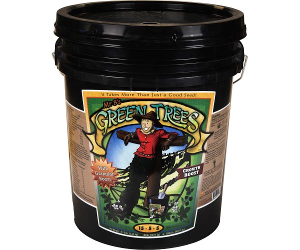 Mrgtgrbo5g 1 - mr. B's green trees growth, 5 gallon pail, 40 lbs