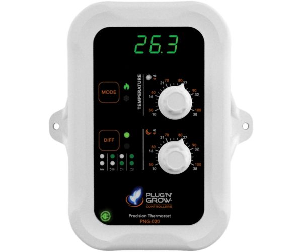 Day and night temperature controller with display