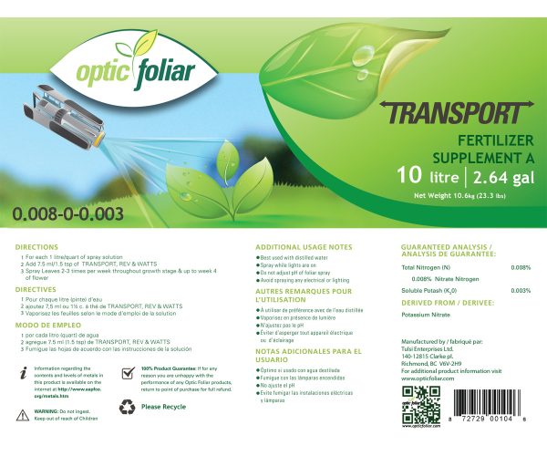 Optic foliar transport, 10 l
