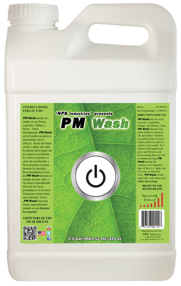 Pm wash, 2. 5 gal