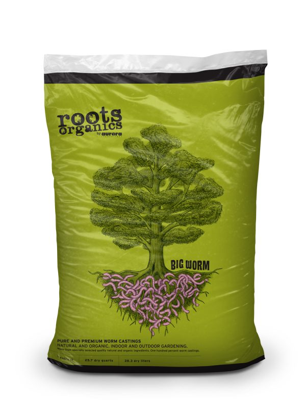 Robw 1 - roots organics big worm worm castings, 1 cu ft