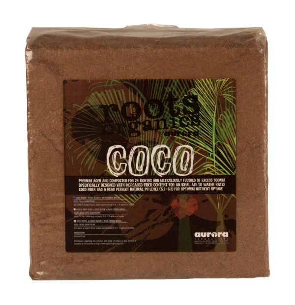 Roots organics coco fiber, 12" x 12" compressed block