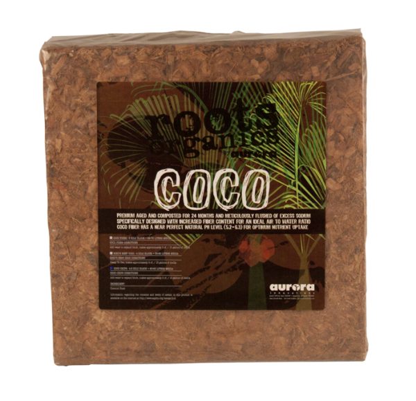 Roots organics coco chips, 12" x 12" compressed block