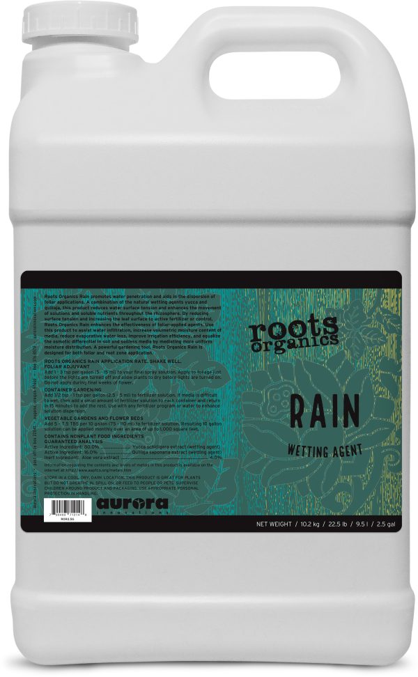 Roots organics rain, 2. 5 gal