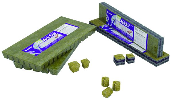 Grodan mm 40/40 6/15 plugs, 1. 5" x 1. 5" x 1. 5", 15 per strip, 3 strips per pack