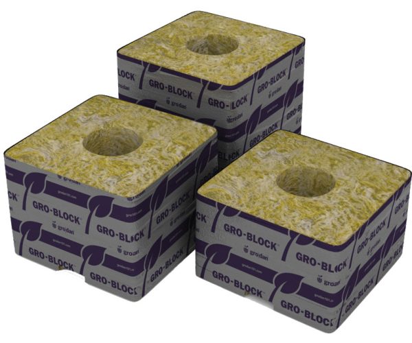 Grodan pro delta 6. 5 block, 4" x 4" x 2. 5", case of 216, commercial