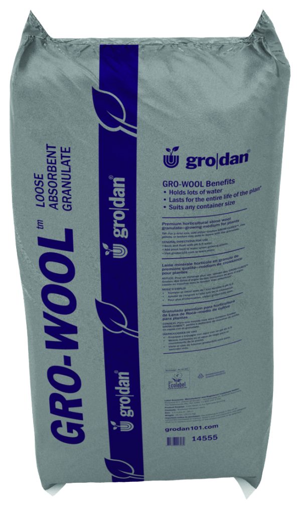 Grodan gro-wool medium water absorbent granulate rockwool, 3. 5 cu ft