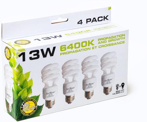Sunblaster cfl 6400k 4/pk, 13w