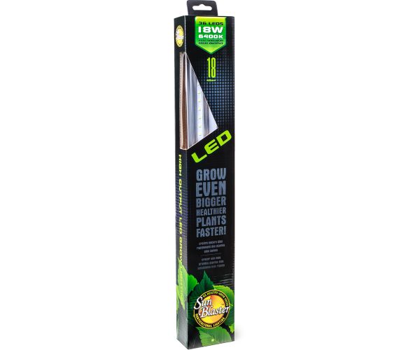 Sunblaster high output 36-led  6400k 18w  strip light, 18"