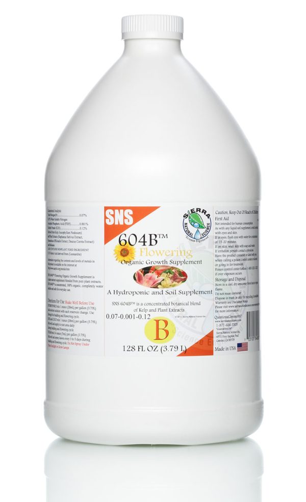 Sns 604b flowering growth supplement, 1 gal