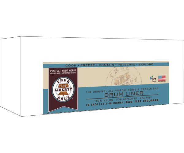 True liberty bags 55 gallon drum liners 36" x 48", 25 pack