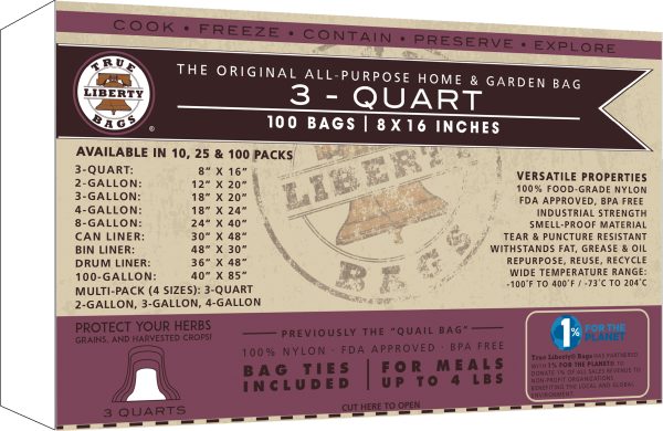Tlbq100 1 - true liberty quail bags, pack of 100