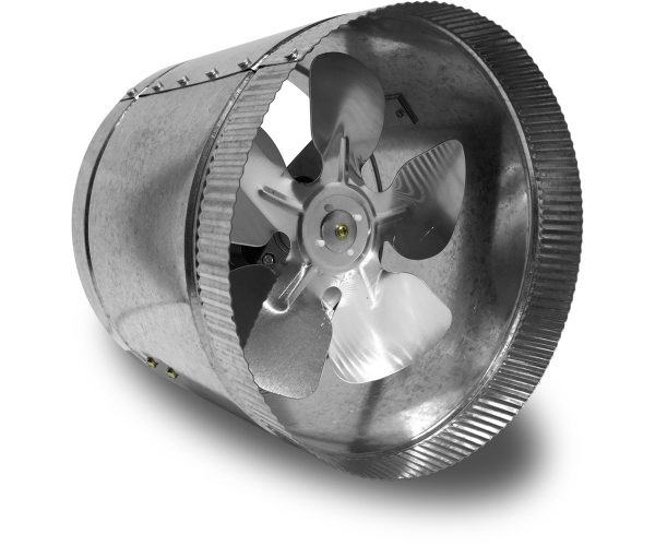 Vortex powerfan vta in-line tube axial 8'', 115v/1ph/60hz, 332 cfm