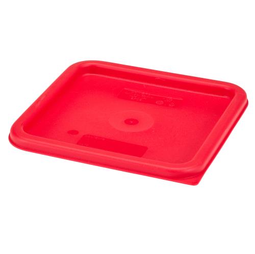Hgc740678 01 - cambro square food storage lid for 8 quart-red